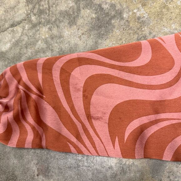 Altar’d State marble swirl satin tie front long sleeve top - Picture 2 of 6